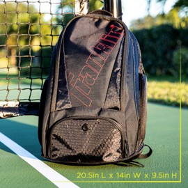 Franklin Sports Pickleball Bags - Deluxe Competition Pro Pickleball Backpack for Gear + Equipment - Pickleball Bag for Men + Women - Holds Paddles, Pickleballs + Accessories - Elite Nylon Fabric