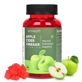 Apple Cider Vinegar Gummies, Apple Cider Gummy b12 multivitamin, Apple Cider Vinegar Supplements, acv Gummies, Non GMO, No Sugar, 60 Count for Women & Men (1) Healthcare Dietary - Color: 1 bottle of 60granules