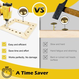 CTS 1170 Pneumatic Upholstery Decorative Tack Nail Gun, 7/16" (11.7mm) Head Diameter Air Finish Deco Nailer for Furniture, Home Decor (7/16-Inch Deco Nailer (11.70mm))