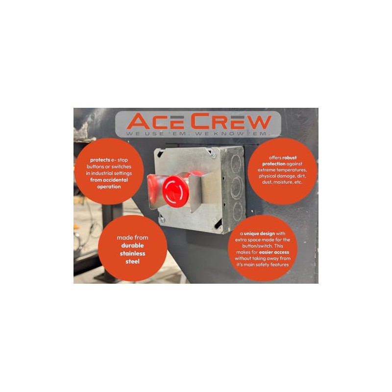 2 Pack of Stainless Steel Switch Guards for Push Button