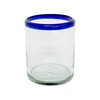 MexHandcraft Cobalt Blue Rim 10 oz Tumblers (set of 6),