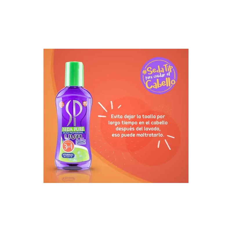 Aceite Capilar Seda Pure Uva 120ml Nutrición e Hidratación Antifrizz