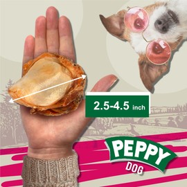 PEPPY DOG Natural Beef Kneecaps for Dogs – 100% Real Beef Bones, Long-Lasting Chew, Supports Dental Health – Available in Packs of 50