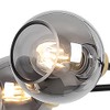 Yolsunes Lighting Fixture Replacement Globes Top Opening Smokey Black Glass