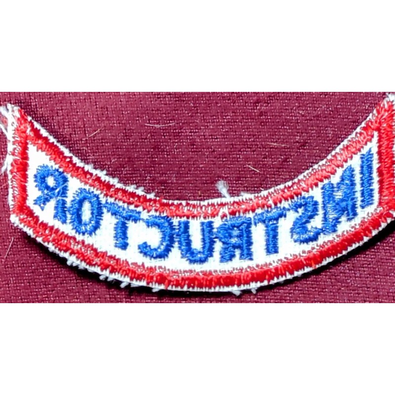 American Red Cross Instructor Semi-circle Sew On Patch 2 3/8"