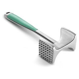 KITEXPERT Meat Tenderizer Hammer with Comfortable-Grip Handle, Dual-Side Mallet for Kitchen, Heavy Duty Pounder for Tenderizing Steak, Beef and Fish, Mint Green