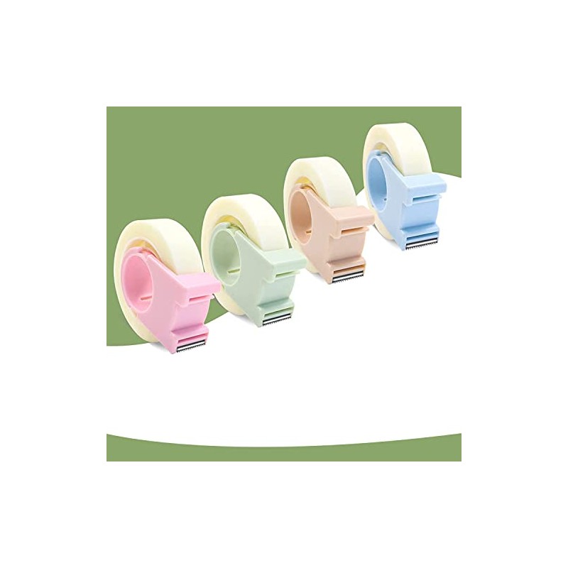 Taicols 4 Pack Invisible Tape with Mini Dispenser Set 1/2