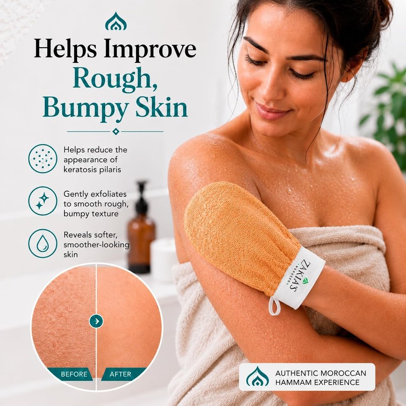 Guante Exfoliante The Original Kessa Beige Doble