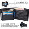 TRAVANDO Men's Wallet Large TÜV RFID Certified Wallet with 13