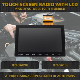 Dasbecan 8" Touch Digitizer LCD Screen Radio Compatible with 2020 2021 2022 Mitsubishi Outlander Replaces 8740A103 8740A098