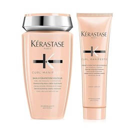 Kerastase Curl Manifesto Hydratation Douceur - Juego de champú y acondicionador para todos los cabellos ondulados, rizados y enrollados, elimina la acumulación, hidrata los rizos y suaviza con control de encrespamiento