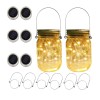 Vookry 6 Pack Solar Mason Jar Lights for Outside 30