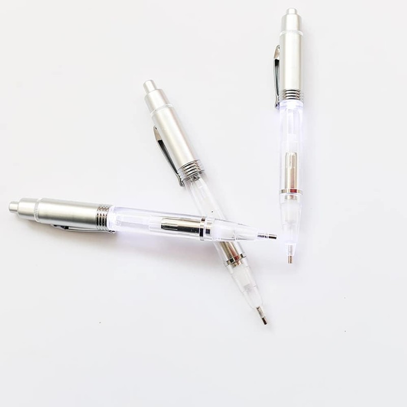 2 in 1 LED DIY Art Drill Pen with Light