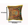 Rastogi Handicrafts Decorative Cotton Cushion Cover Embroidered Patchwork Cushion Cover