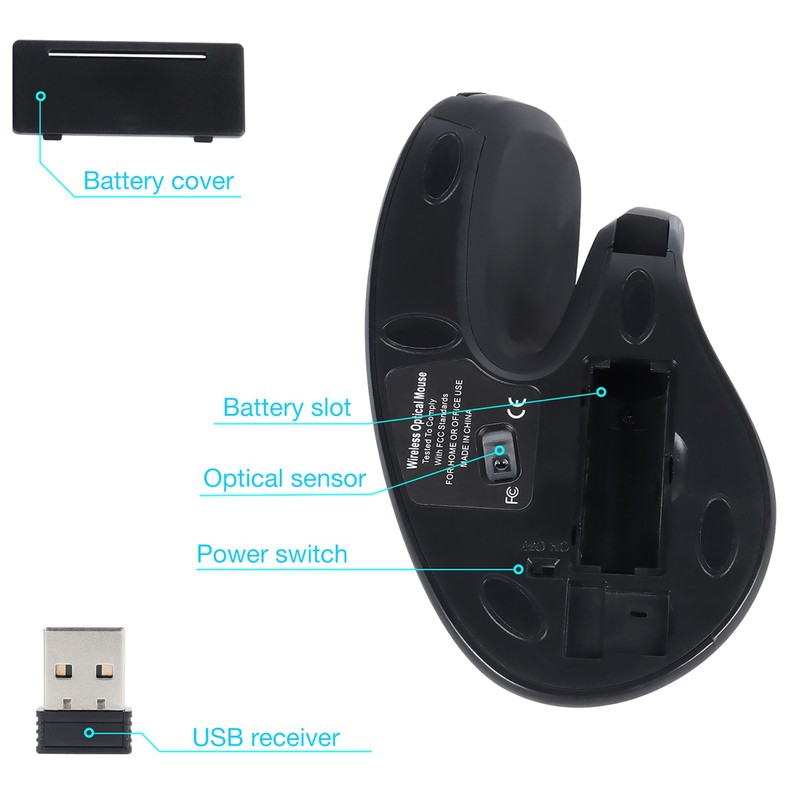 2.4G wireless vertical mouse ergonomics vertical mouse office game mouse
