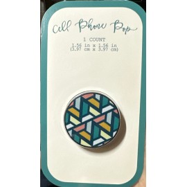Design Group Colorful Abstract Geometric Pattern Phone Grip Cell Phone Bop