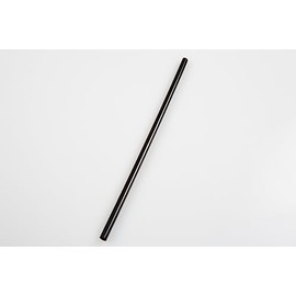 Concession Essentials Jumbo 7.75" Black Plastic Straws - Paper Wrapped Pack of 500