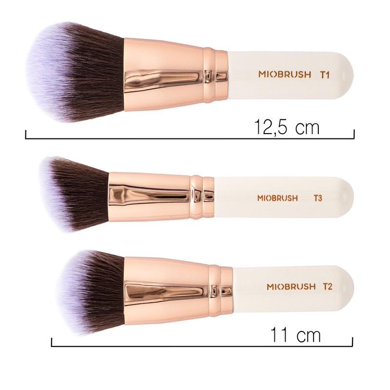Miobrush Professional Makeup Brushes for Travel 9 Piece Set Professional