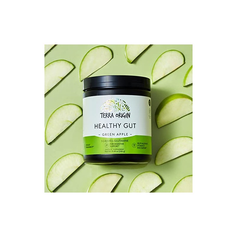 TERRA ORIGIN- Healthy Gut Green Apple 30 porciones con LGlutamina,
