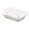 DART DCC205HT1 - Foam Hinged Container 1 Compart White, 2/100
