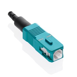 Leviton FASTCAM Pre-polished Connector, SC, 50/125μm L.O. Multimode, 49991-LSC, Aqua