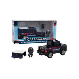 Giochi Preziosi Carabinieri Jeep and Figure Mini Action Hero 7 cm High by Carabinieri, Carabinieri Vehicle, Toy Trolley, for Children from 4 Years