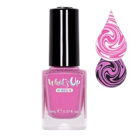Whats Up Nails - Cherished Blossoms Stamping Polish Pink Creme Lacquer for Stamped Nail Art Design 7 Free Cruelty Free Vegan
