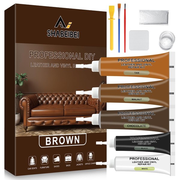 SHABEIBEI Leather Repair Kit for Furniture, Leather Couch Repair Kit