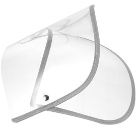 Transparent Raincoat Hat Shield - Detachable Double Brim Rain Poncho Face Protector, Lightweight Waterproof Plastic Cap for Outdoor Travel, Sports, and Bike Use