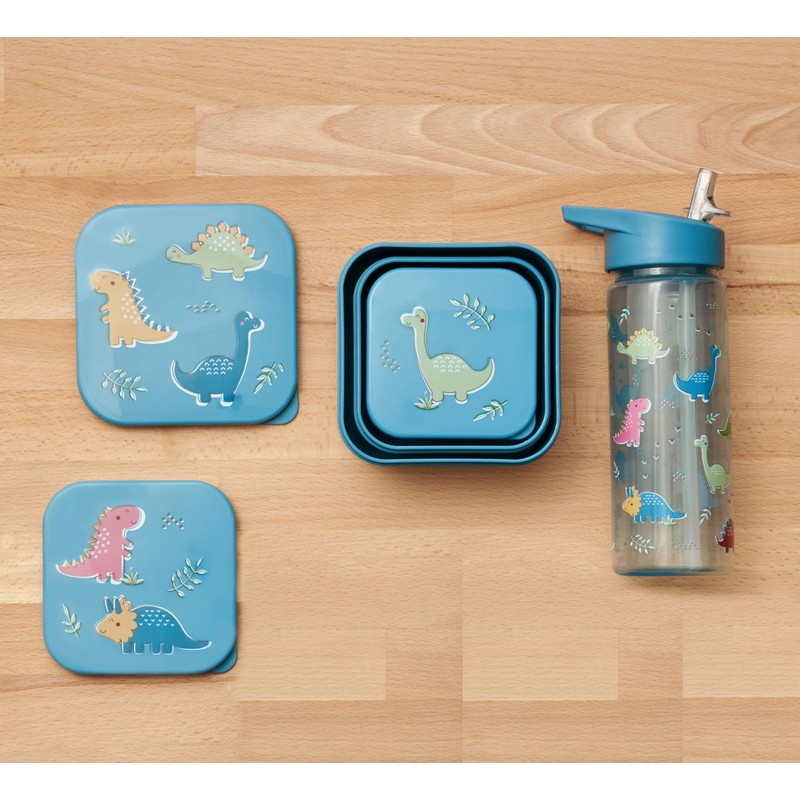 Nesting Snack Boxes, Set of 3 Including Straw Sipper, Tiny