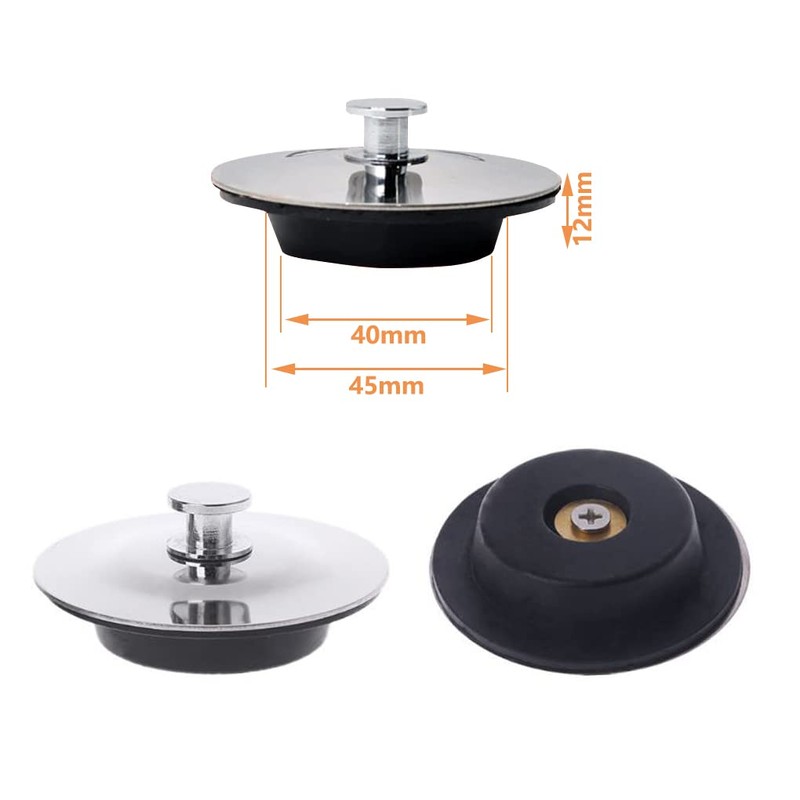 Amindz Drain Plug Plug Stainless Steel Universal Diameter 42 mm