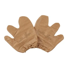 Silk Garshana Ayurvedic Massage Gloves - Electro static Lymph Circulation Boost - 100% Natural Dry Skin Brushing and Exfoliation and Excess Fat Treatment - Mitt Style 1 Pair