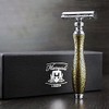 Antique Gold Texture Handle Classic – Closed Comb Safety Razor