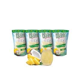 Klass Aguas Frescas |Pina Colada Drink Mix| Flavor From Natural Sources & No Artificial Flavor With Vitamin C (Makes 7 to 9 Quarts) 14.1 Oz Family Pack (4-Pack)