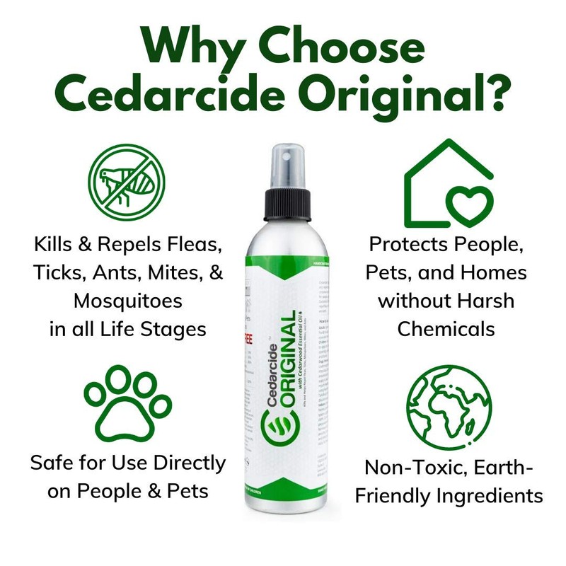Cedarcide Original Bug Spray | Repel & Kill Fleas, Ticks,