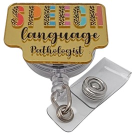 Speech Language Pathologist Badge Reel - Speech Therapist Gift - Speech Language Pathologist Gifts - SLP Gifts for Speech Language Pathologist - Speech Therapy Gifts for Therapist Lanyard