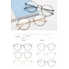 Dauco Unisex Glasses Silver and Black Retro Sixties Style Round