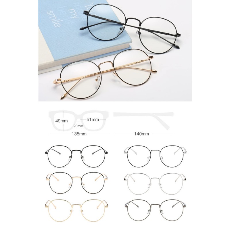 Dauco Unisex Glasses Silver and Black Retro Sixties Style Round