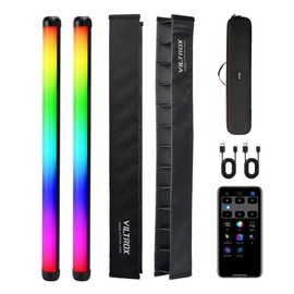 2 Pack 20W RGB Light Stick Wand, 1920LM LED 2500K-8500K Photography Lighting Tube, Smartphone App 26 Lights Effect for Video Conference Shooting YouTube Studio, Live Game Streaming, Vlogg