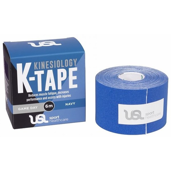 USL Sport Game Day Kinesiology KTape 5cm x 6m - NAVY BLUE - Pack of 10