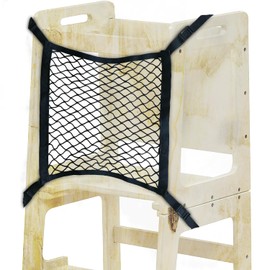 Toddlers Tower Safety Net - Safety Guard for Toddlers Tower - Kitchen Step Tool Toddlers/Kids - (Black)