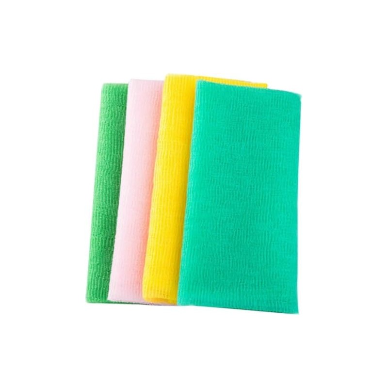 Toallas Exfoliantes de Nailon para Baño Pack de 4 Piezas