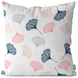 VOID Ginko Pattern Cushion Cover Polyester Waterproof Outdoor Indoor Cushion Size: 50 x 50 cm