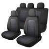 CAROMOP Premium PU Leather&Flannel Car Seat Covers Full Seats,Split Bench