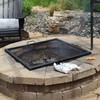 Sunnydaze X-Marks Fire Pit Cooking Grate - Outdoor Square Black