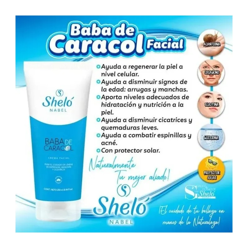 Crema Facial Manchas/arrugas Baba De Caracol Shelo Nabel