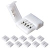 JACKYLED (10-Pack) - 10Pcs 4-Pin RGB LED Light Strip Connector,