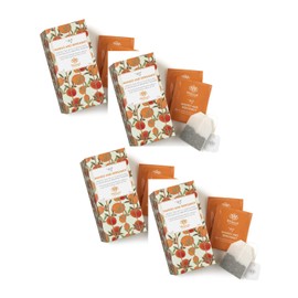 Whittard Mango & Bergamot Flavored Green Tea - 4 x 25 Teabags (200g) - Green Tea with Mango and Bergamot