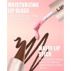 Rossetto e lucidalabbra 2 in 1, colore rosa baby ombre,