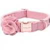 ARING PET Velvet Dog Collar, Unique Pink Dog Collars with